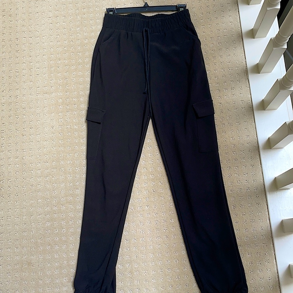 Black cargo jogger